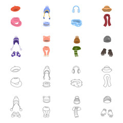 Vector design of clothes  and texture symbol. Collection of clothes  and weather  vector icon for stock.