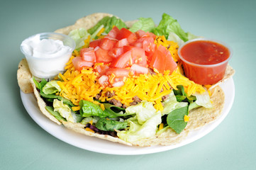 Taco Salad with Fresh Vegetables - Mexican Food