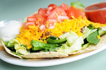 Taco Salad with Fresh Vegetables - Mexican Food