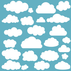 Clouds icons set