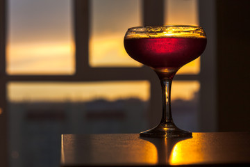 Sunset view from the apartment.