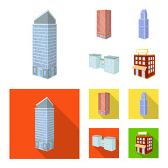 Isolated object of construction and building symbol. Collection of construction and estate vector icon for stock.