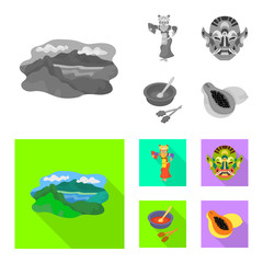 Isolated object of  and travel sign. Set of  and traditional stock symbol for web.