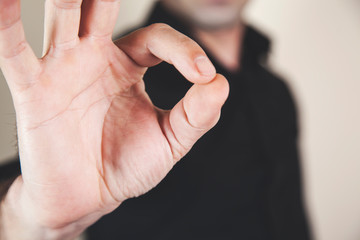 Fototapeta premium man hand okay sign