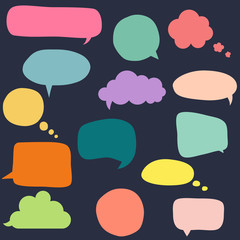 Speech bubbles set