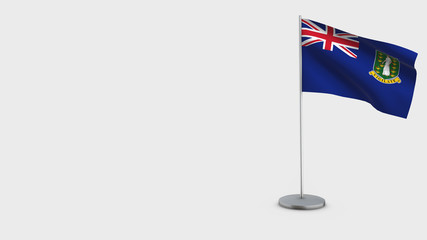 British Virgin Islands 3D waving flag illustration.
