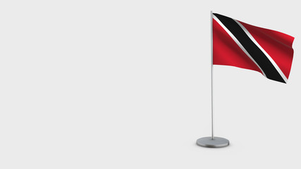 Trinidad And Tobago 3D waving flag illustration.