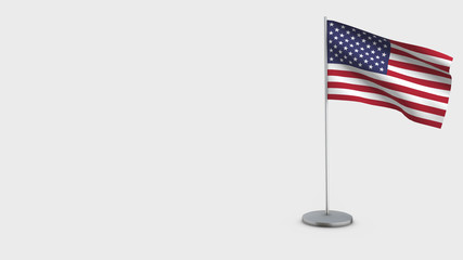 Fototapeta premium United States 3D waving flag illustration.