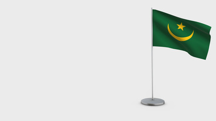 Mauritania 3D waving flag illustration.