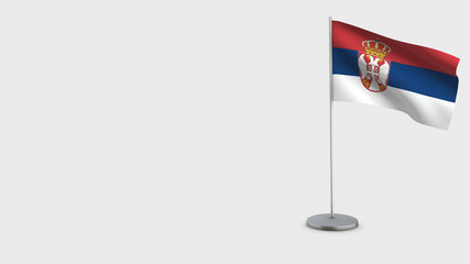 Serbia 3D waving flag illustration.