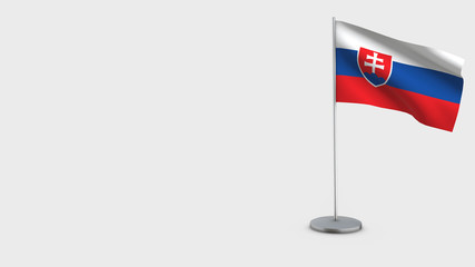 Slovakia 3D waving flag illustration.