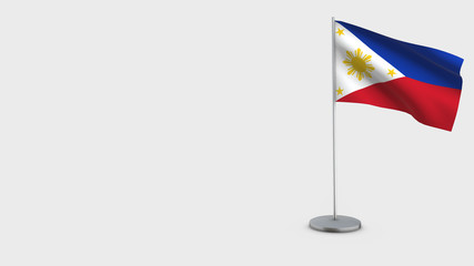 Philippines 3D waving flag illustration.