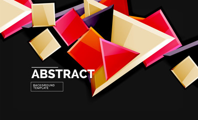 Squares and triangles geometrical background