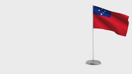 Samoa 3D waving flag illustration.
