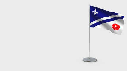 Franco Albertains 3D waving flag illustration.