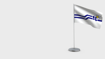 Franco-Colombiens 3D waving flag illustration.