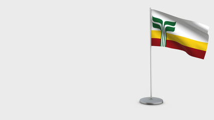 Franco-Manitobains 3D waving flag illustration.