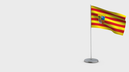 Aragon 3D waving flag illustration.