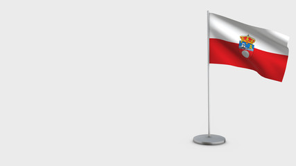 Cantabria 3D waving flag illustration.