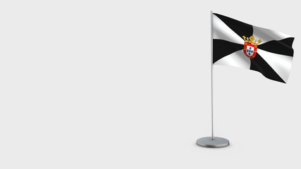 Ceuta 3D waving flag illustration.