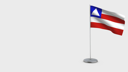 Bahia 3D waving flag illustration.