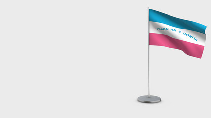 Espirito Santo 3D waving flag illustration.