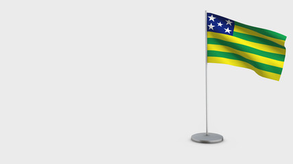 Flag Of Goias 3D waving flag illustration.