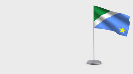 Mato Grosso Do Sul 3D waving flag illustration.