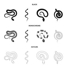 Vector design of mammal and danger icon. Collection of mammal and medicine stock symbol for web.