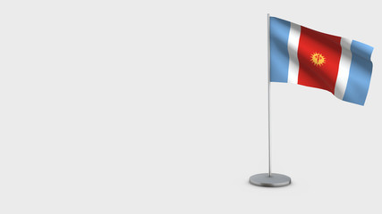 Santiago Del Estero 3D waving flag illustration.