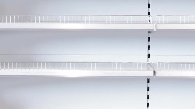 empty white shelf the concept of the sale of goods