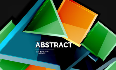 Squares and triangles geometrical background