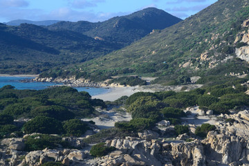 Fototapeta na wymiar Costa di Punta Molentis