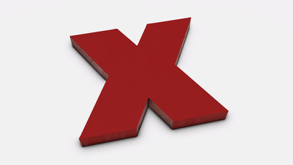 Fototapeta premium red cross on white background