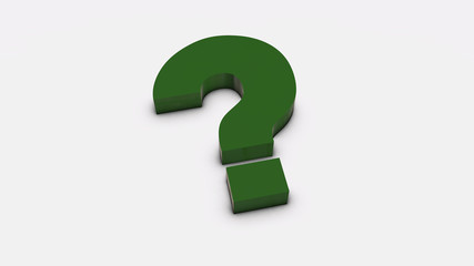 3d question mark on white background