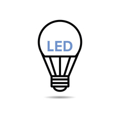 Light Bulb led icon illustration