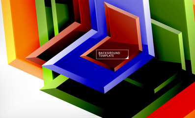 Abstract glossy techno arrows background