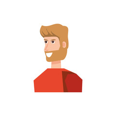 young man with beard avatar character