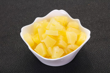 Marinated pineapple pieces