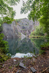 Vivyan Slate Quarry, green lake and reflections