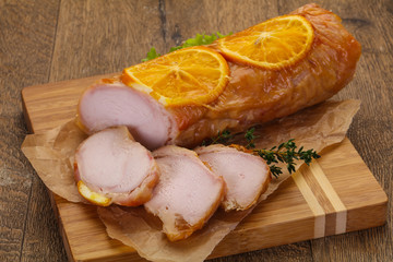 Chicken roll with orange