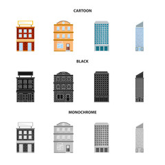 Vector illustration of municipal and center icon. Set of municipal and estate   vector icon for stock.