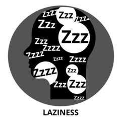 Laziness Abstract Icon Surrealism Vector