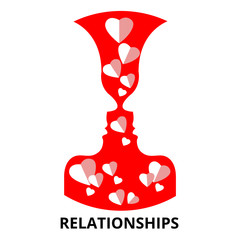 Relationships Abstract Icon Surrealism Vector