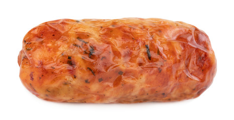 grilled sausage isolated on a white background