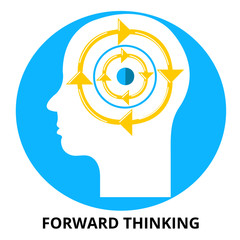 Forward Thinking Abstract Icon Surrealism Vector