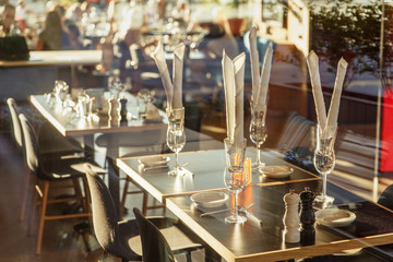 View of a restaurant in summertime in Norway
