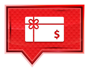 Gift card dollar sign icon misty rose pink banner button