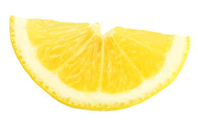 sliced lemons isolated on white background.