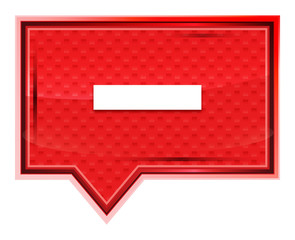 Minus icon misty rose pink banner button